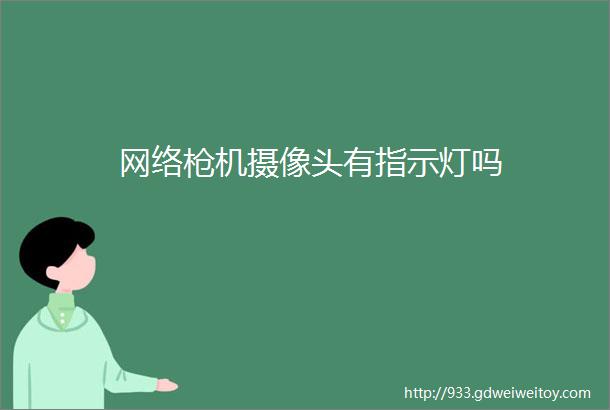 网络枪机摄像头有指示灯吗